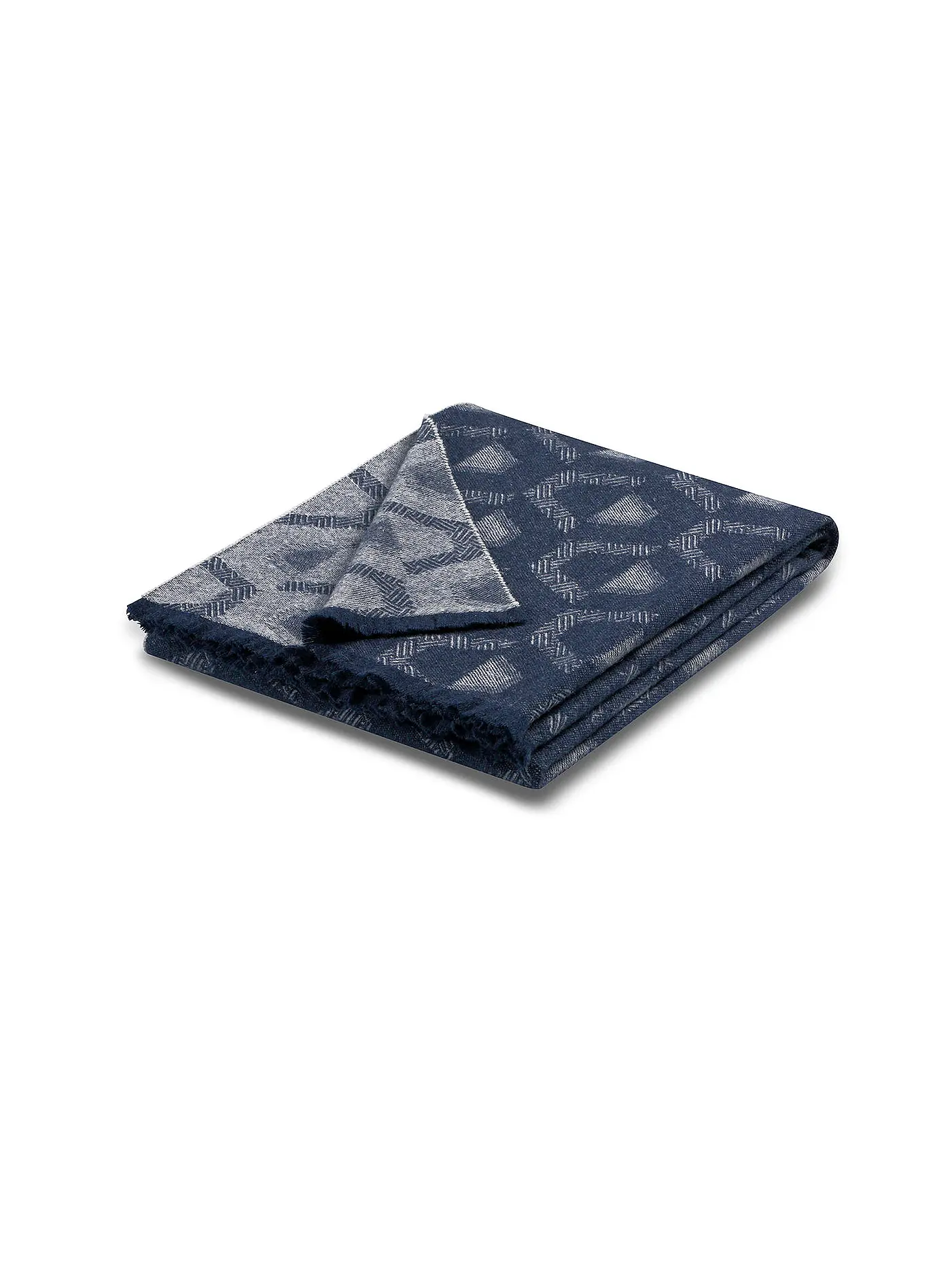 BIEDERLACK | Tagesdecke - Plaid DARK ELEMENTS 130x170cm Shadow Blue | 
